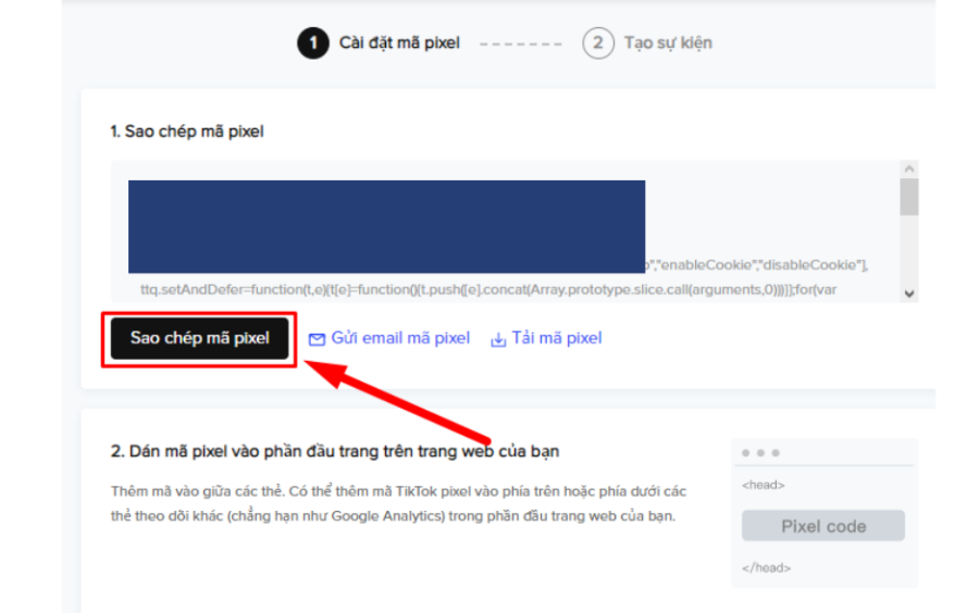 Cách tạo TikTok Pixel tại trang web theo hình thức thủ công
