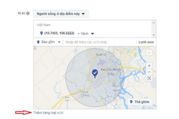 quảng cáo nhắm tới vị trí địa lý