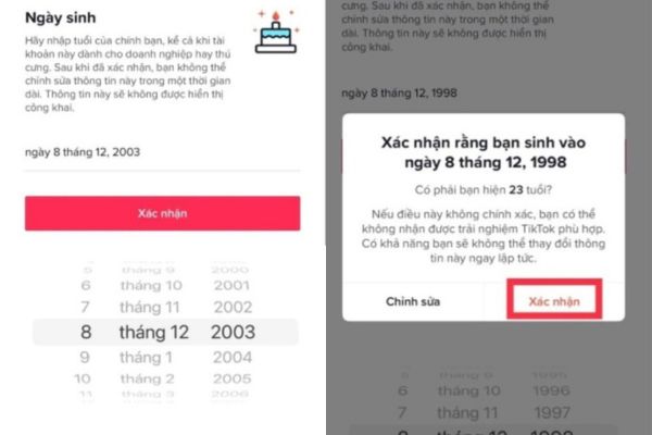 cách đổi ngày sinh trên TikTok đơn giản
