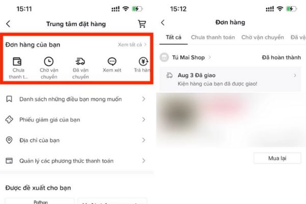 cách xem đơn hàng trên TikTok bằng máy tính