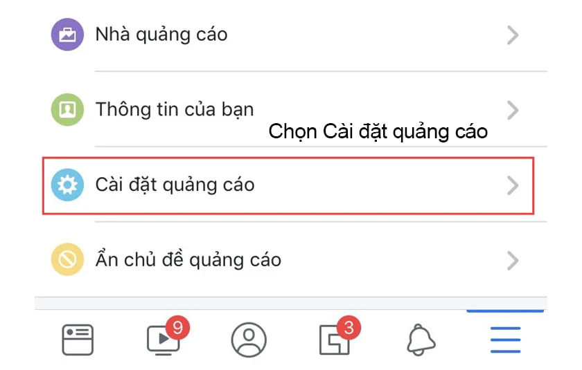 Tắt quảng cáo trên Facebook điện thoại