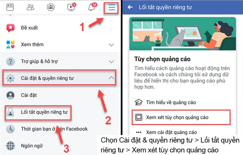 Tắt quảng cáo trên Facebook điện thoại