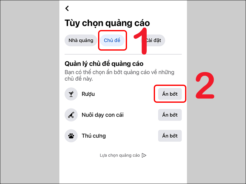 Xóa quảng cáo trên Facebook