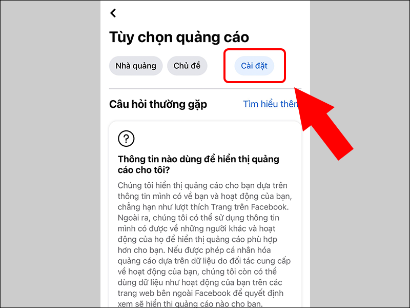 Xóa quảng cáo trên Facebook