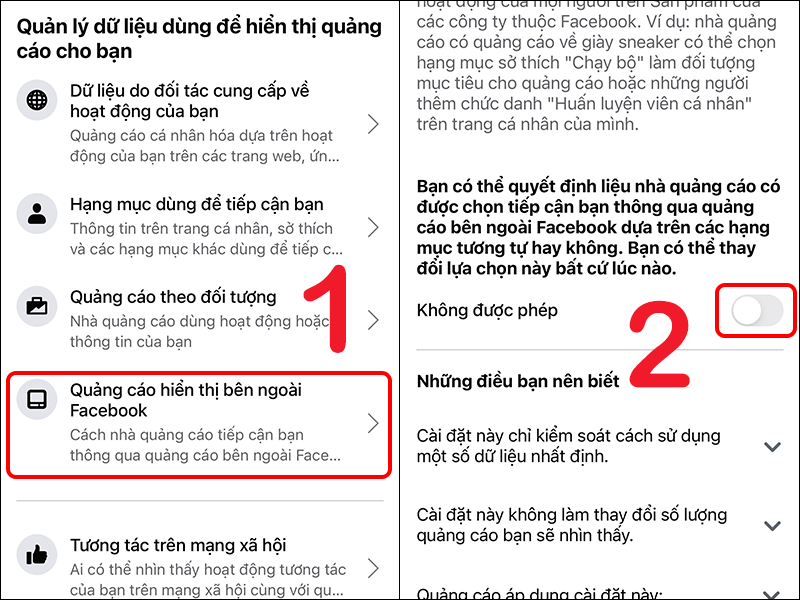 Xóa quảng cáo trên Facebook