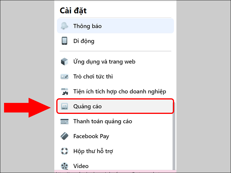 Xóa quảng cáo trên Facebook