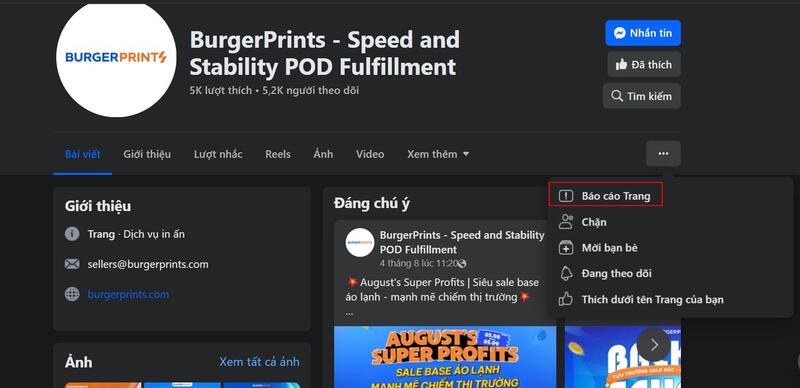 Hướng dẫn báo cáo fanpage hoặc nhóm trên Facebook