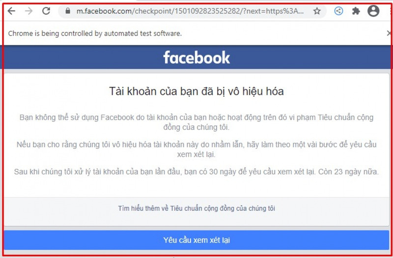 Bao nhiêu người report sẽ mất Facebook