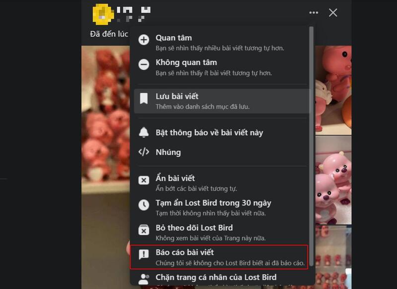 Hướng dẫn báo cáo bình luận vi phạm trên Facebook