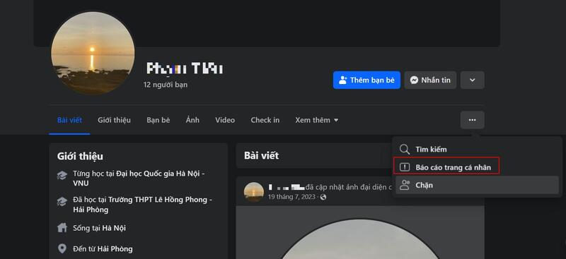 Hướng dẫn báo cáo tài khoản vi phạm trên Facebook