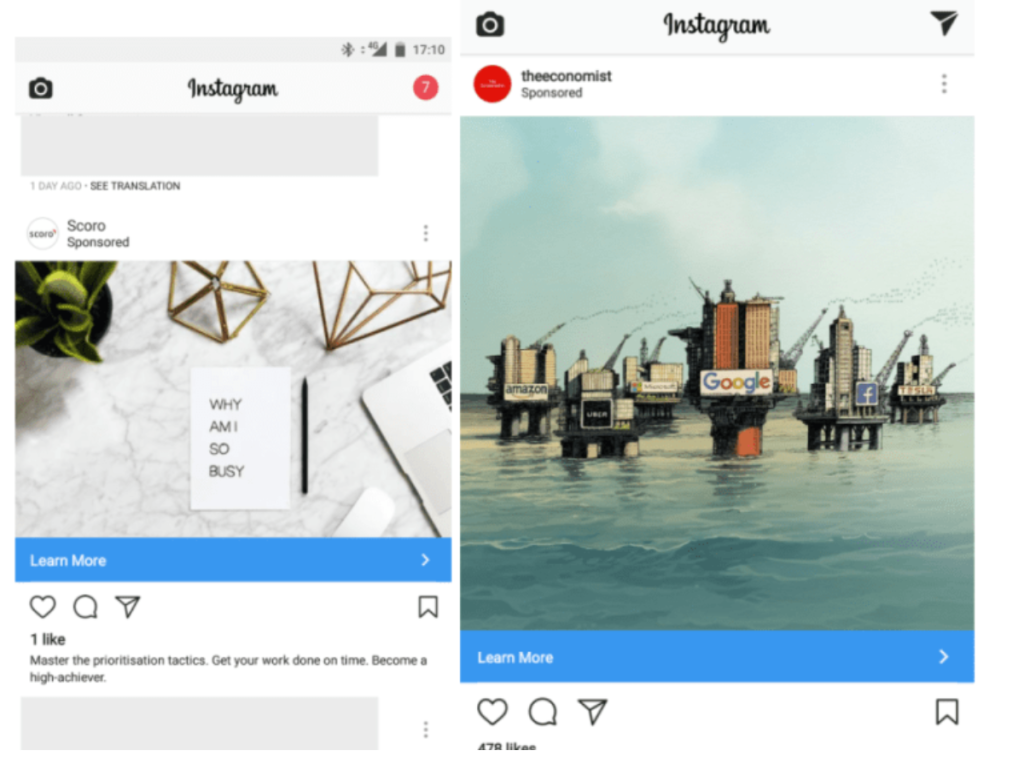 Quảng cáo hình ảnh trên Instagram