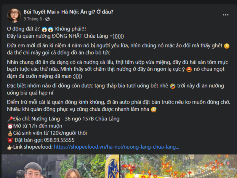 Bài viết bán hàng trên Facebook chứa nội dung bắt trend