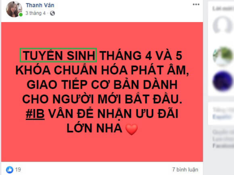 Từ ngữ vi phạm chính sách Facebook liên quan tới việc làm, tuyển sinh, đào tạo nghề, thuê nhà