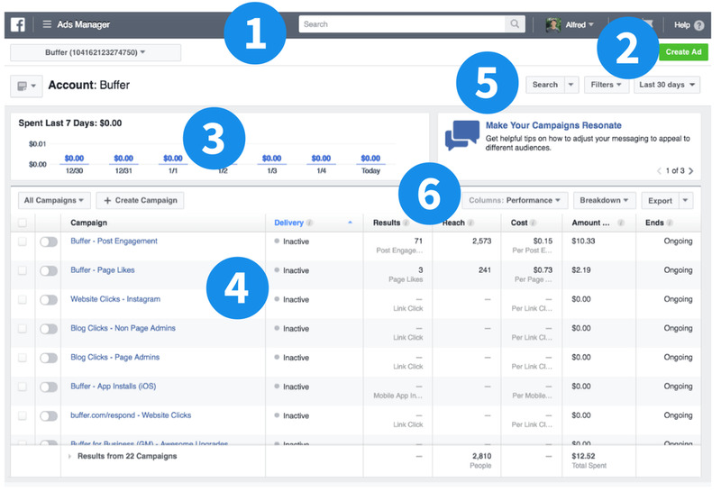 Truy cập vào Facebook Ads Manager