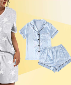 Pyjama là những trang phục may bằng chất liệu cotton, lụa, thun hoặc poly