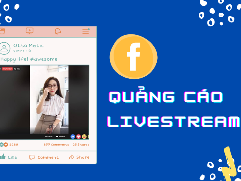 Quảng cáo cho buổi livestream để nhiều người biết đến