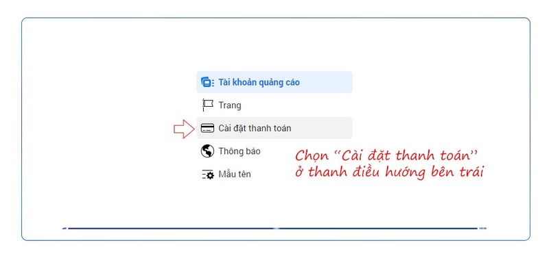 Truy cập phần “Cài đặt thanh toán”