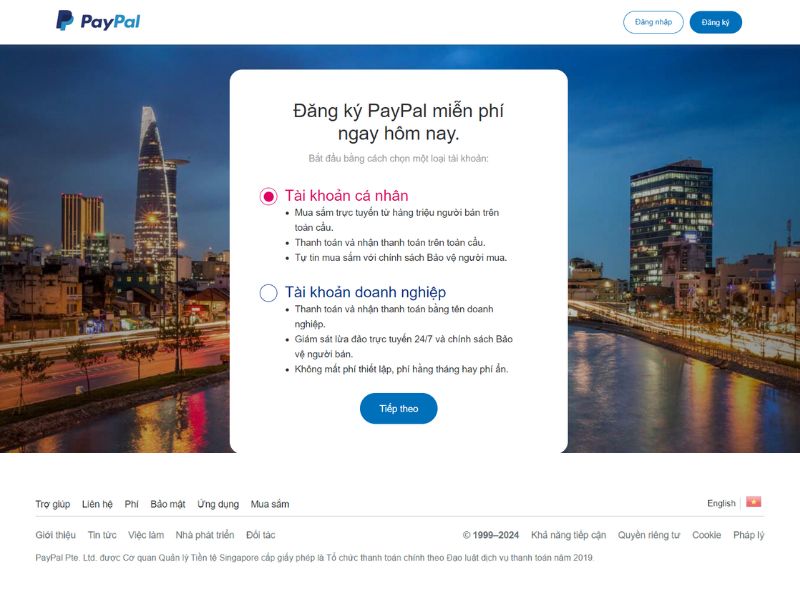 mở thẻ paypal vật lý