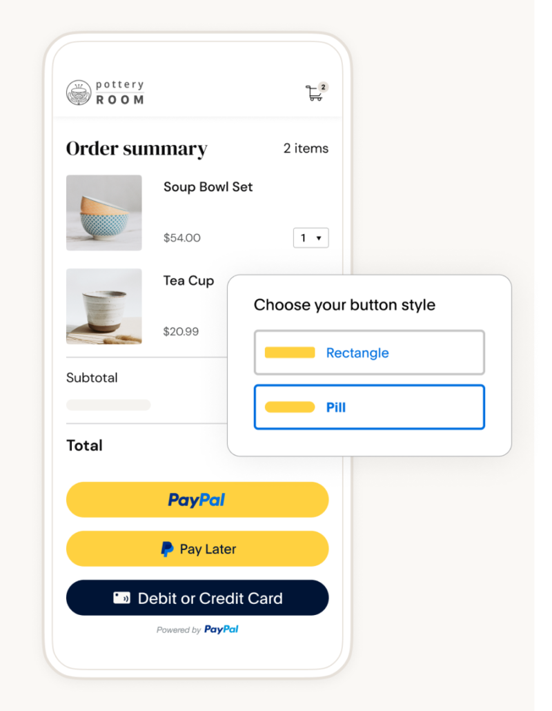 Tích hợp qua PayPal Buttons