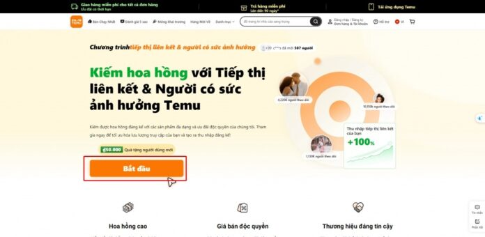 Cách đăng ký tham gia Temu Affiliate tại Việt Nam