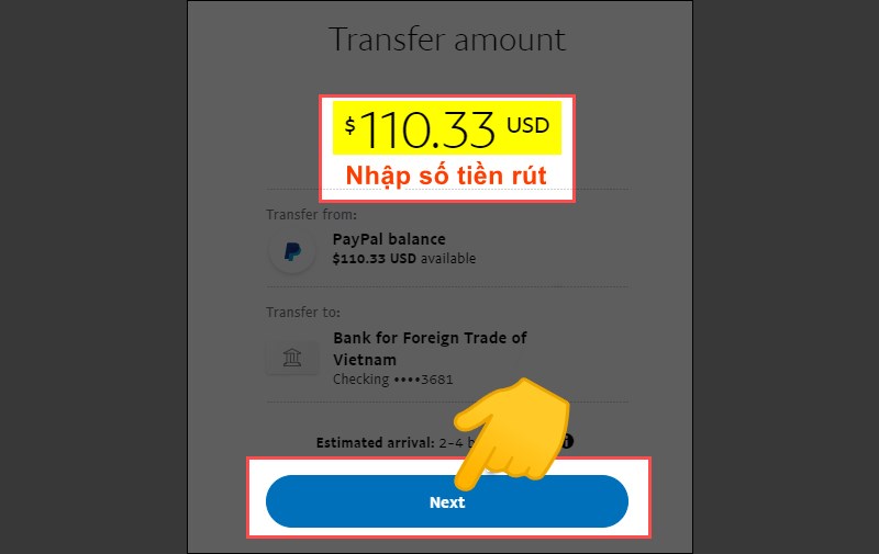 Rút tiền từ PayPal về ngân hàng Việt Nam