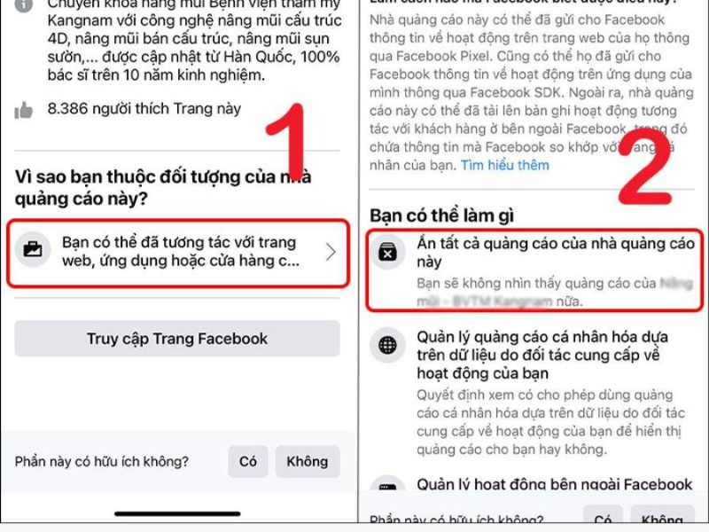 chặn tắt quảng cáo trên fanpage