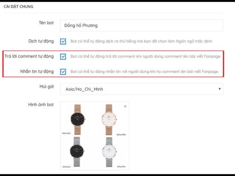 Hướng dẫn bật tính năng trả lời comment tự động với Messnow