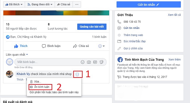 cách để bạn bè không thấy comment trên facebook