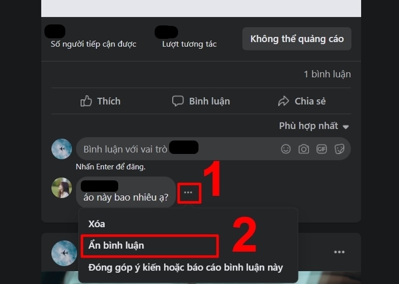 cách không cho người khác xem bình luận trên fanpage