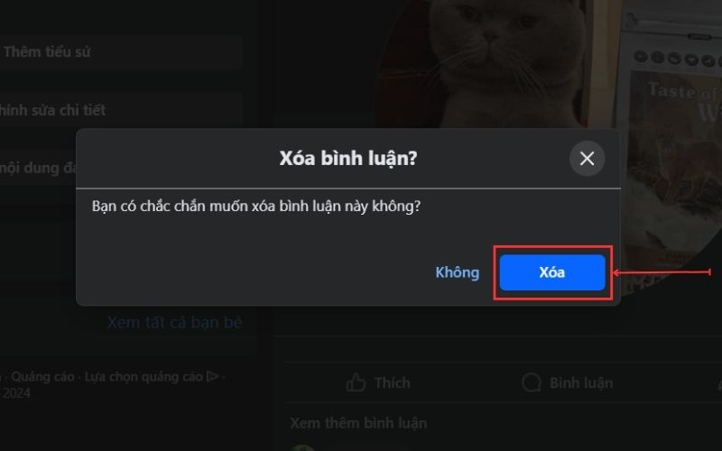 cách xóa bình luận trên facebook