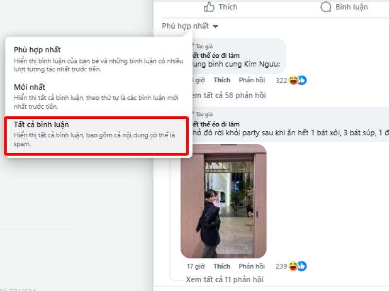 Hướng dẫn cách cài đặt bình luận trên Facebook