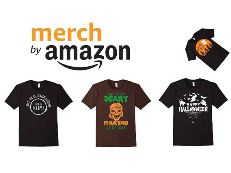 Merch by Amazon cung cấp nhiều mẫu in ấn tùy chỉnh, nhưng chủ yếu là áo thun