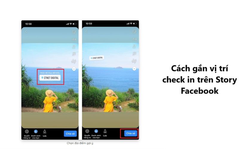 Hướng dẫn cách gắn thẻ vị trí trên Story Facebook