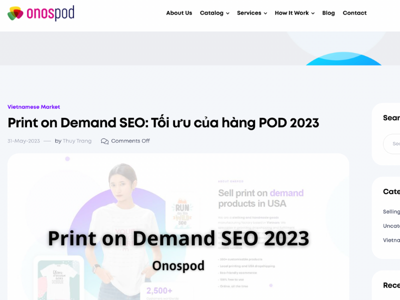 Onospod tập trung vào sản phẩm chi phí thấp